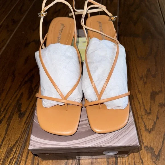 Jeffrey Campbell Leeda Ankle Strap Sandal Heels in Nude - Picture 7 of 9